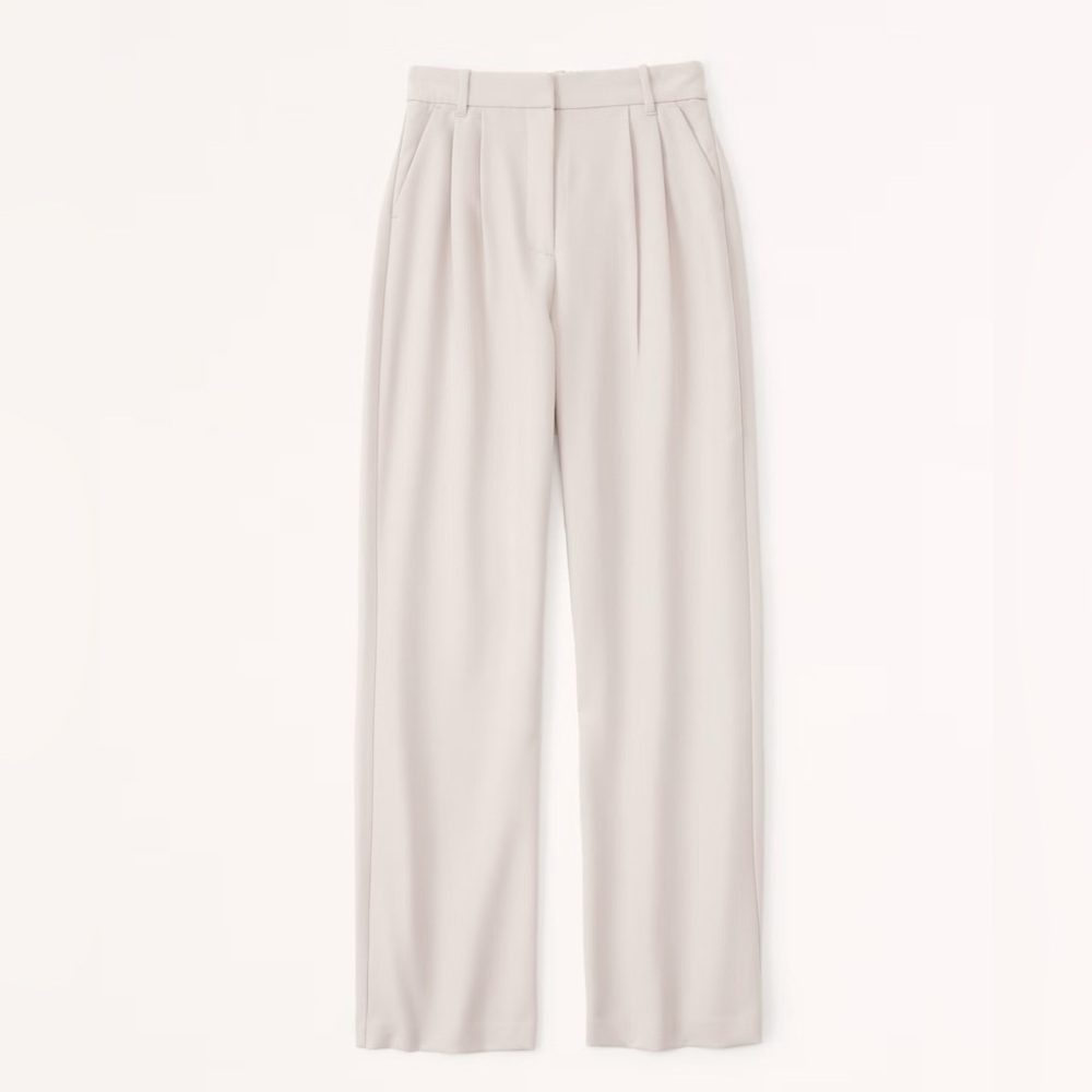 Curve Love A&F Sloane Tailored Pant - Light Brown - Size 32 - NWT